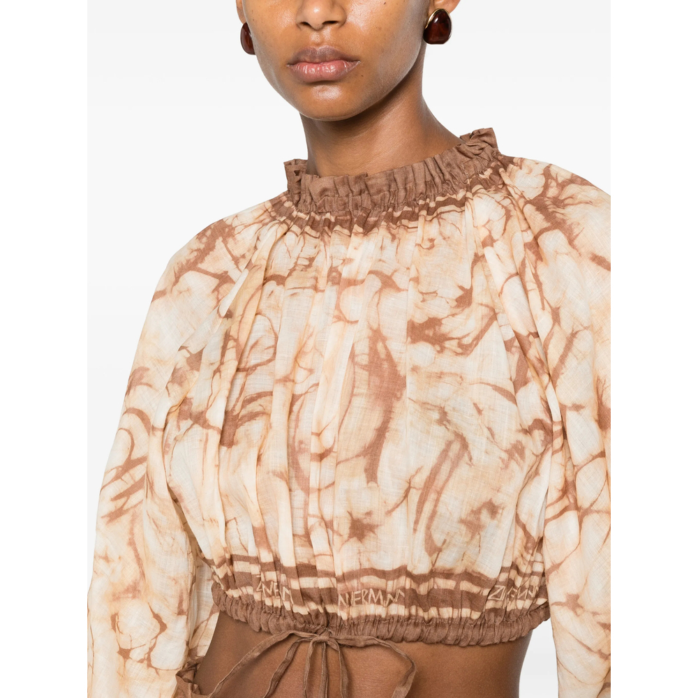 [Zimmermann] Blouse FW26 8280TSS262  CHOCO