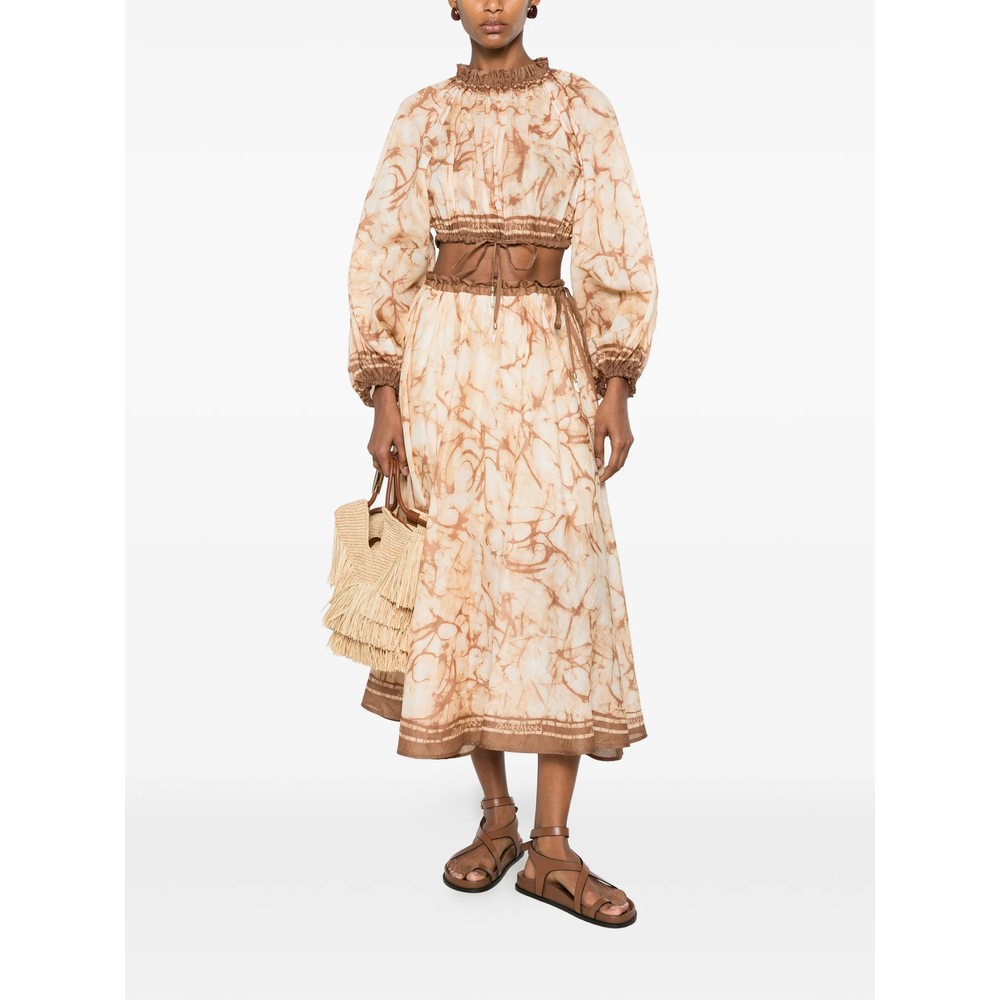 [Zimmermann] Blouse FW26 8280TSS262  CHOCO
