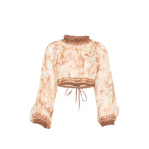 [Zimmermann] Blouse FW26 8280TSS262  CHOCO