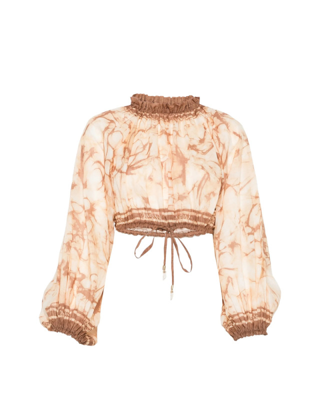 [Zimmermann] Blouse FW26 8280TSS262  CHOCO
