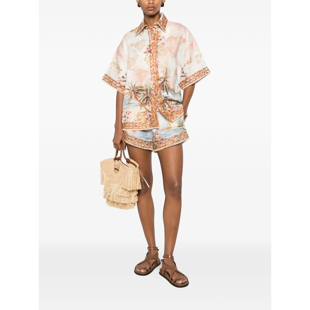[Zimmermann] Shirts Short Sleeve FW26 7632TSS263  ISBLU