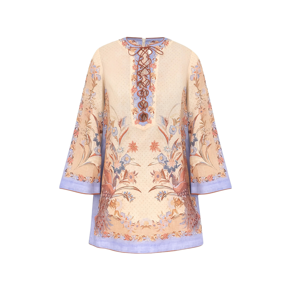 [Zimmermann] Long sleeve dress FW26 8076DSS262  BISCU