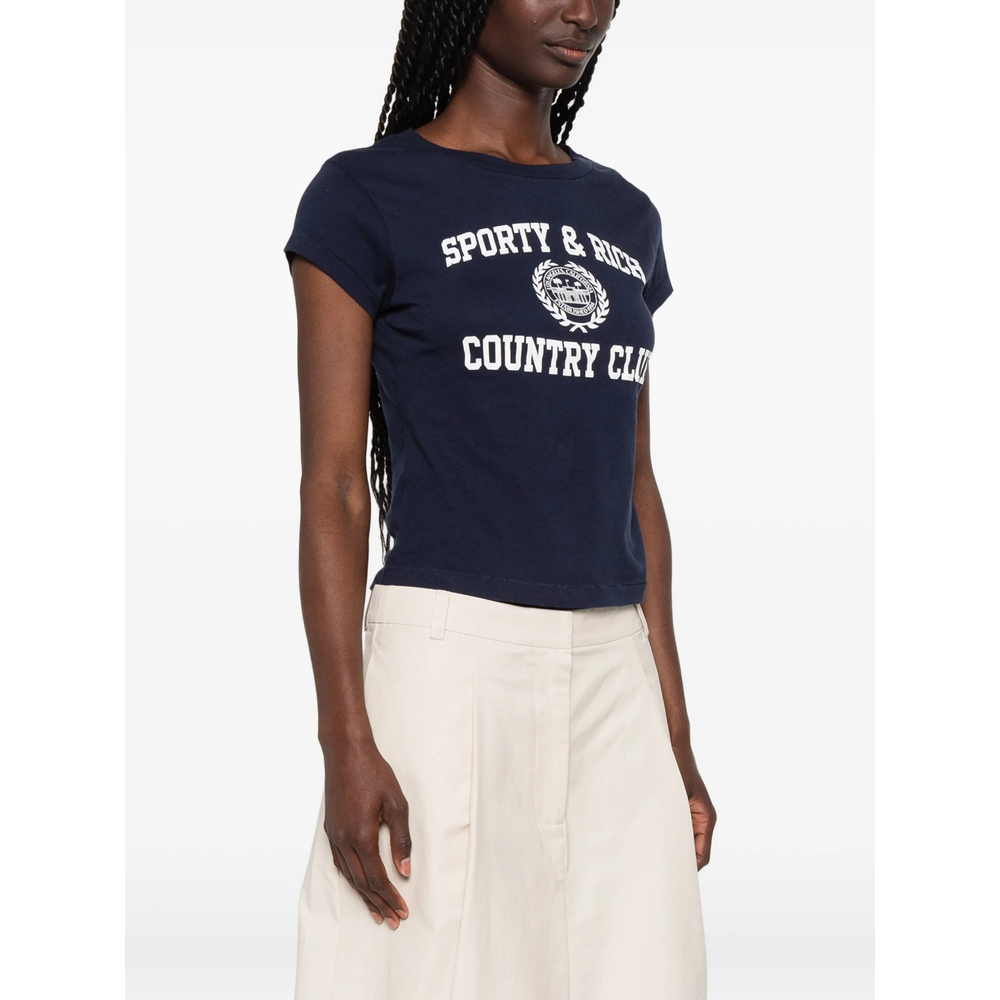 [SPORTY & RICH] T-shirts Short Sleeve FW26 TO11176218BL  DNAVY