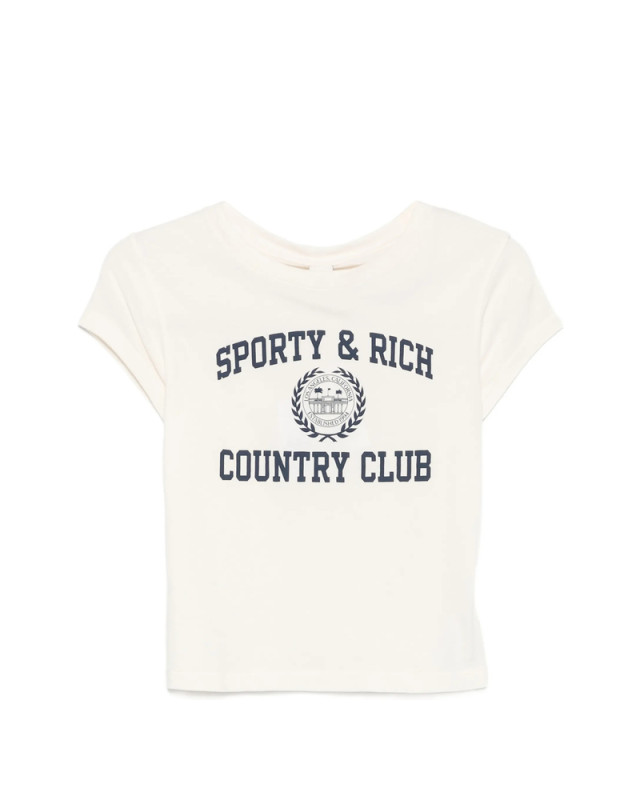 [SPORTY & RICH] T-shirts Short Sleeve FW26 TO11176218WH  ECRU