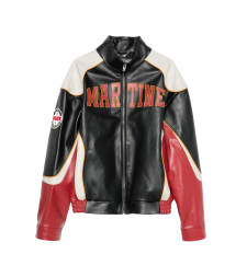 [Martine Rose] Leather Jacket SS26 571LP28068  BLK