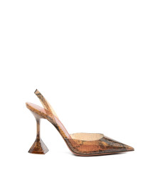 [Amina Muaddi] Boots SS26 HOLLI GLASS 95 TAN