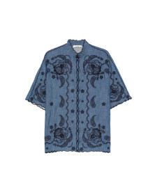 [Zimmermann] Shirts Short Sleeve FW26 8360TSS261  BLUE
