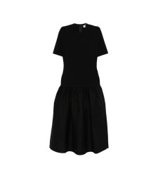 [TOTEME] Short sleeve dress SS26 261-WRD0279 FB0567-001 BLACK