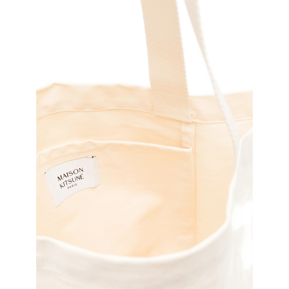 [MAISON KITSUNE] Tote bag SS26 QU05108WW9042  ECRU