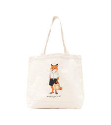 [MAISON KITSUNE] Tote bag SS26 QU05108WW9042  ECRU