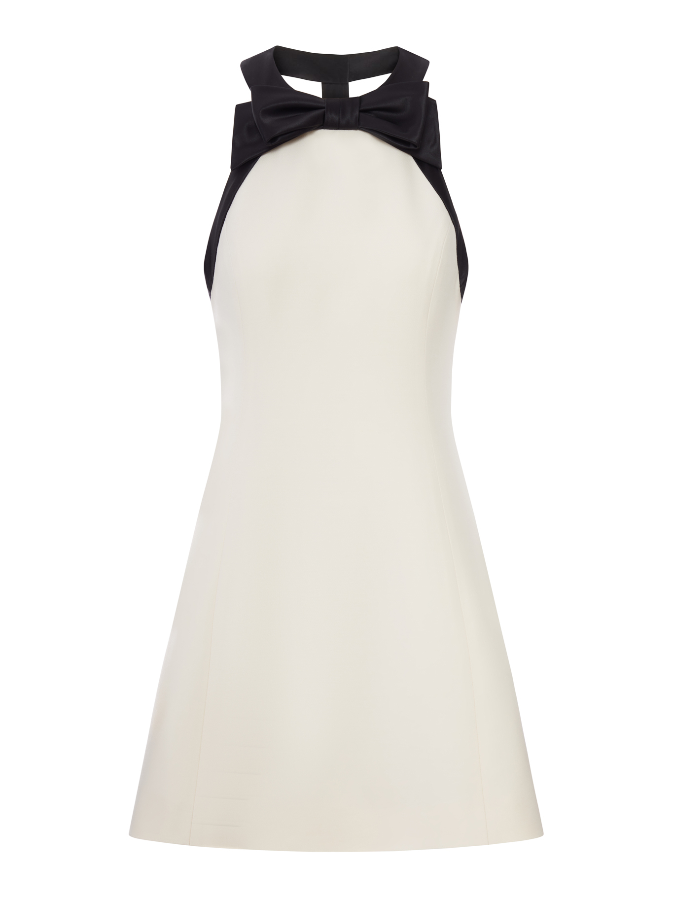 [Valentino Garavani] Sleeveless dress FW26 9B3VAKH41CF9Z7 VANILLA BLACK