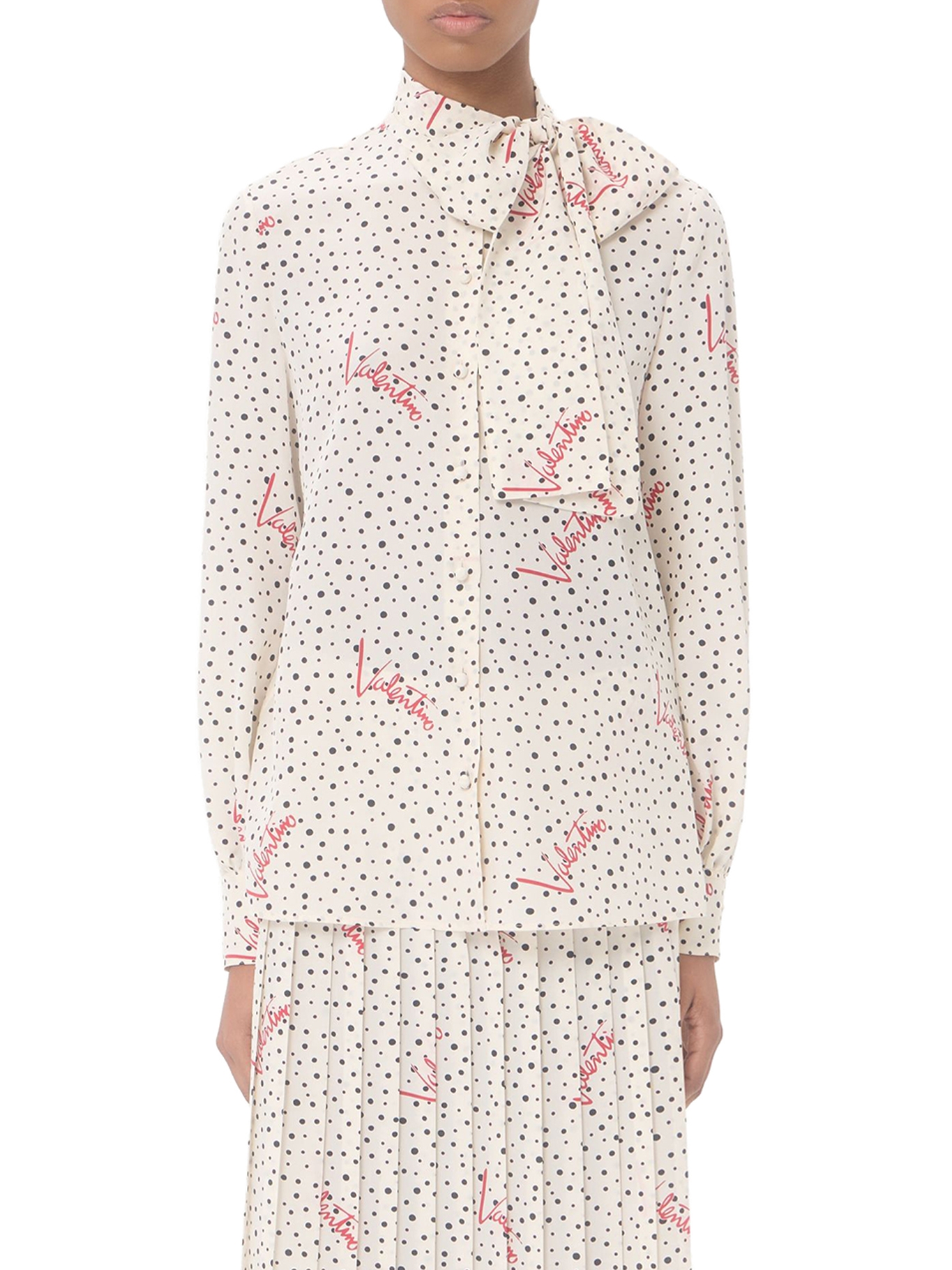[Valentino Garavani] Shirts Long Sleeve FW26 9B3AB8N0A9N3G5 VANILLA BLACK PARIS