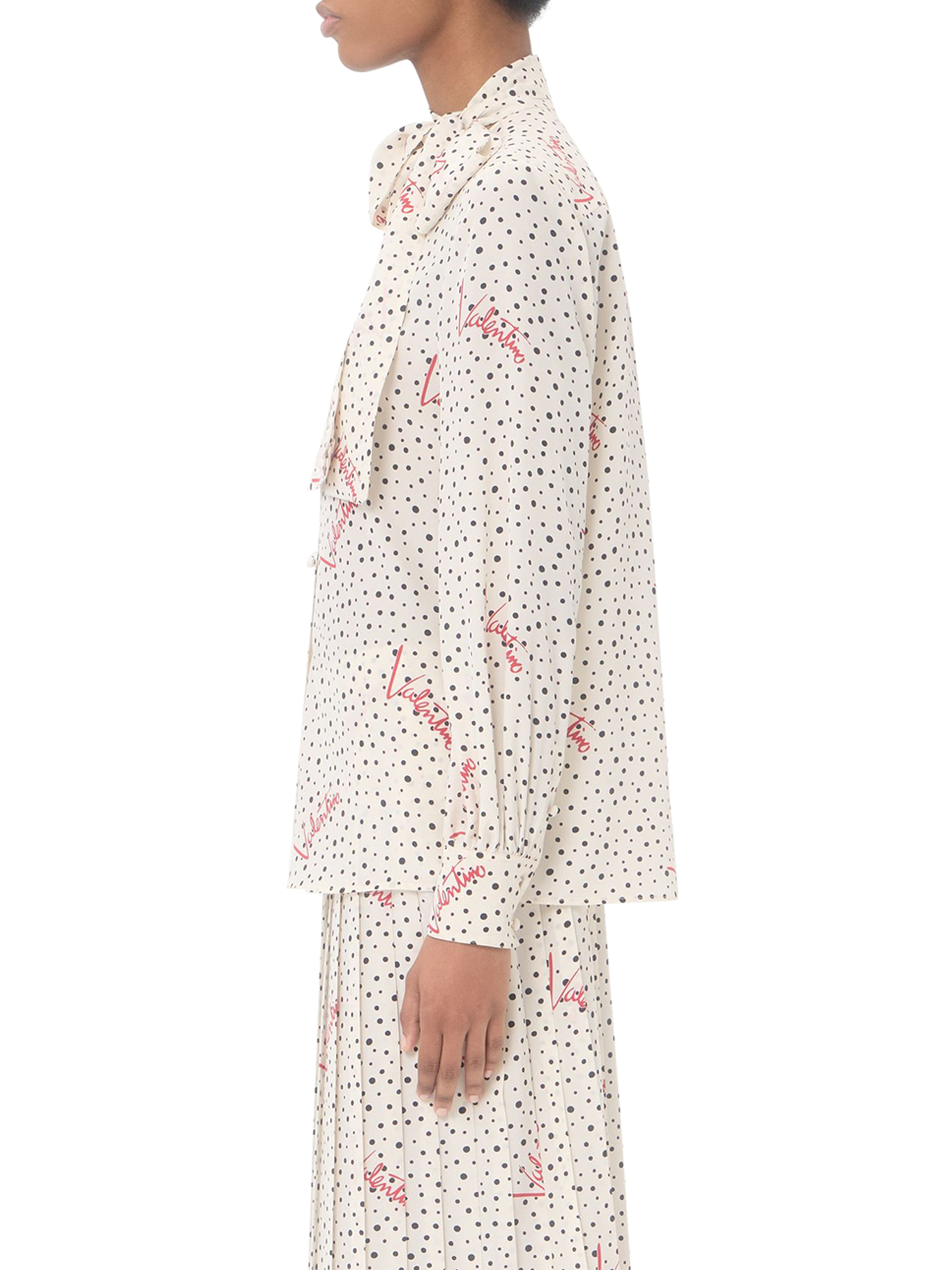 [Valentino Garavani] Shirts Long Sleeve FW26 9B3AB8N0A9N3G5 VANILLA BLACK PARIS