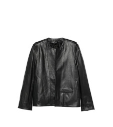 [TOTEME] Leather Jacket SS26 262-WRO0322 LE0207-001 BLACK