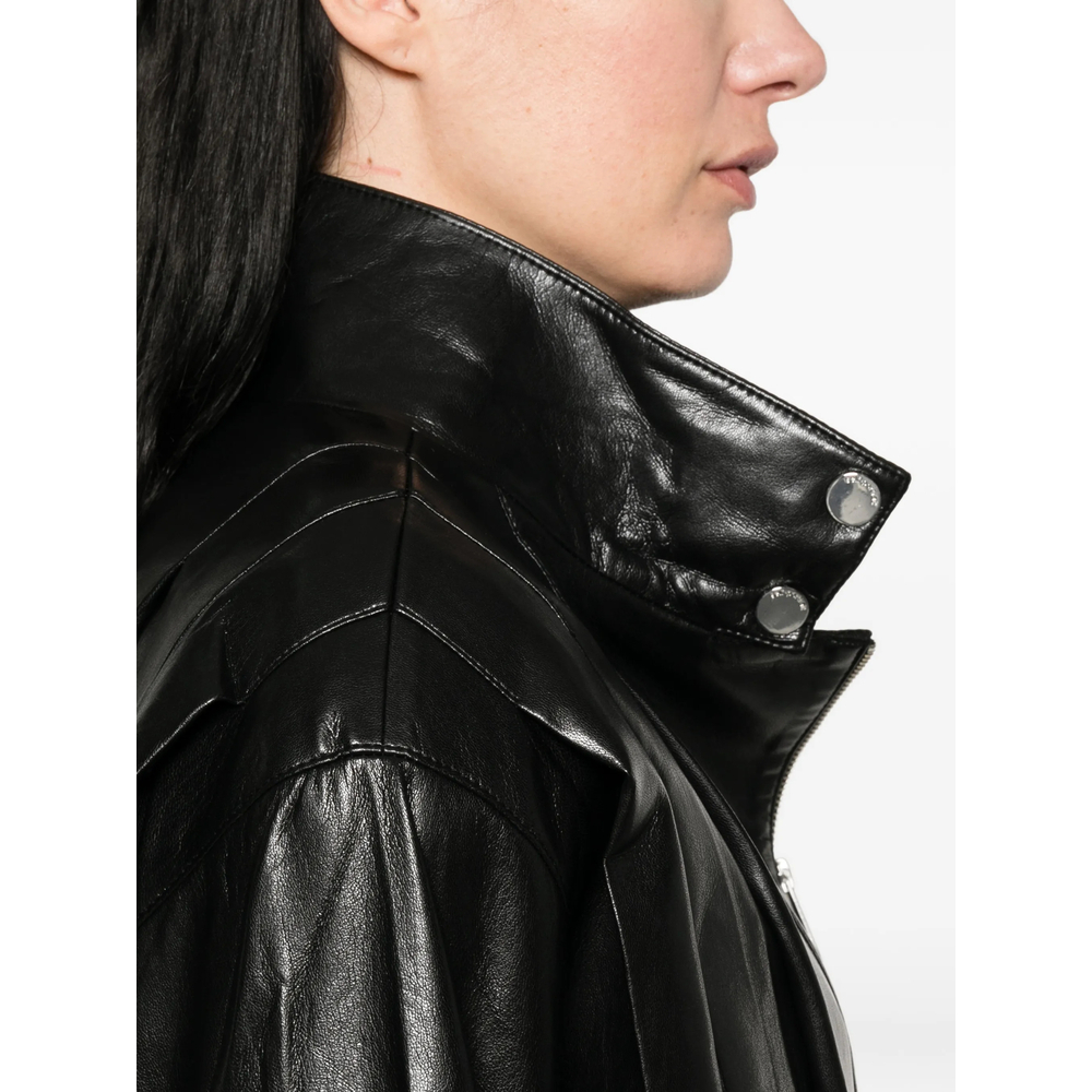 [Self-portrait] Leather Jacket SS26 SS26-103J-B  BLACK