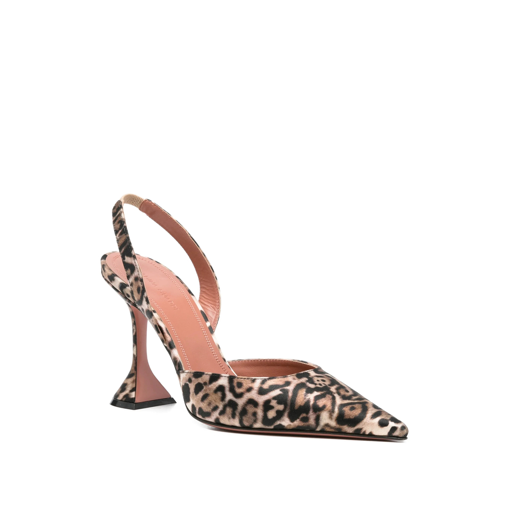 [Amina Muaddi] Sandals SS26 HOLLI SLING 95 LEOPA