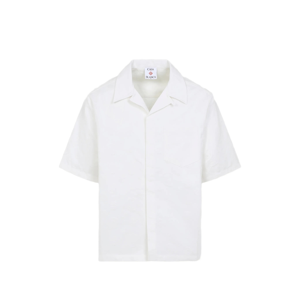[Casablanca] Shirts Short Sleeve SS26 SP26-SH-228 01 WHMON