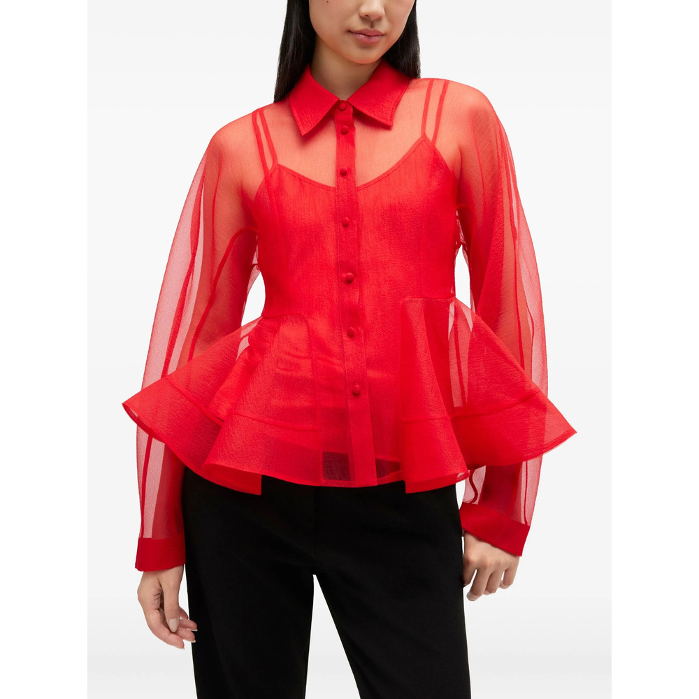 [GANNI] Shirts Long Sleeve SS26 A1040098  05P