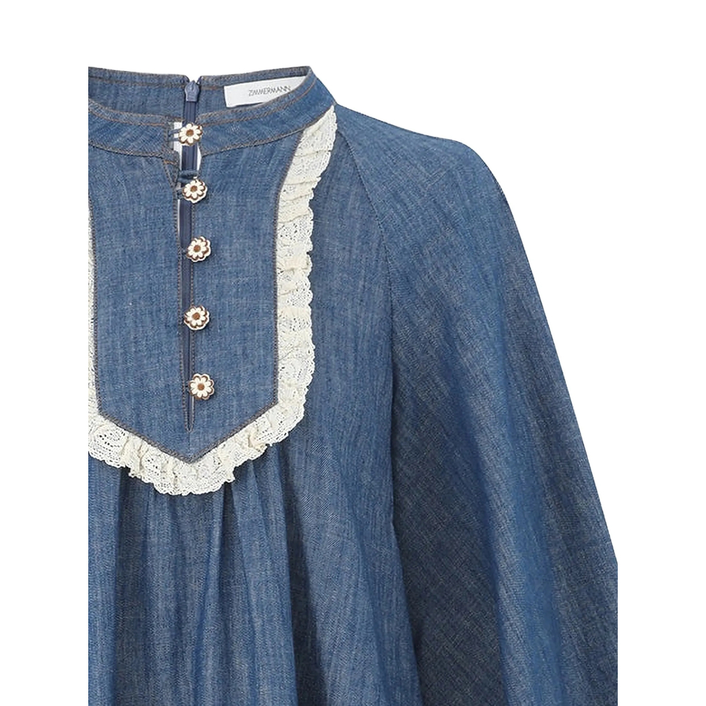 [Zimmermann] Long sleeve dress SS26 5624DRS261  RBLUE