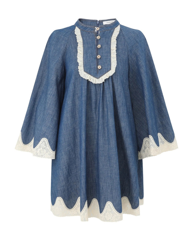 [Zimmermann] Long sleeve dress SS26 5624DRS261  RBLUE