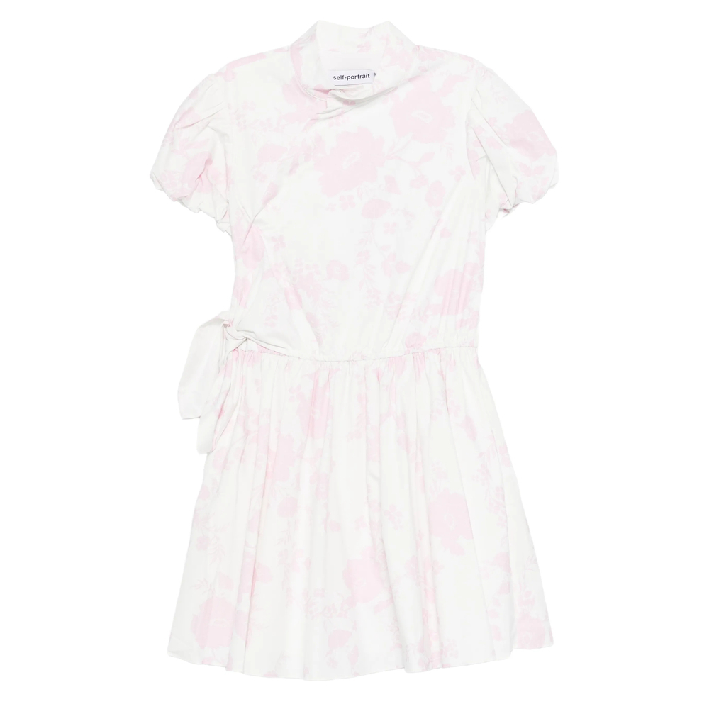 [Self-portrait] Short sleeve dress SS26 RS26-552SA-P  PINK