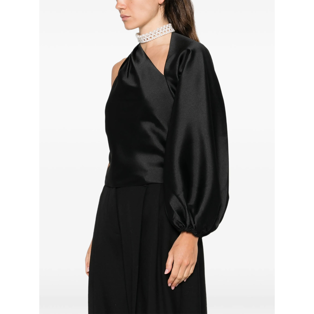 [Self-portrait] T-shirts Long Sleeve SS26 RS26-207T-B  BLACK