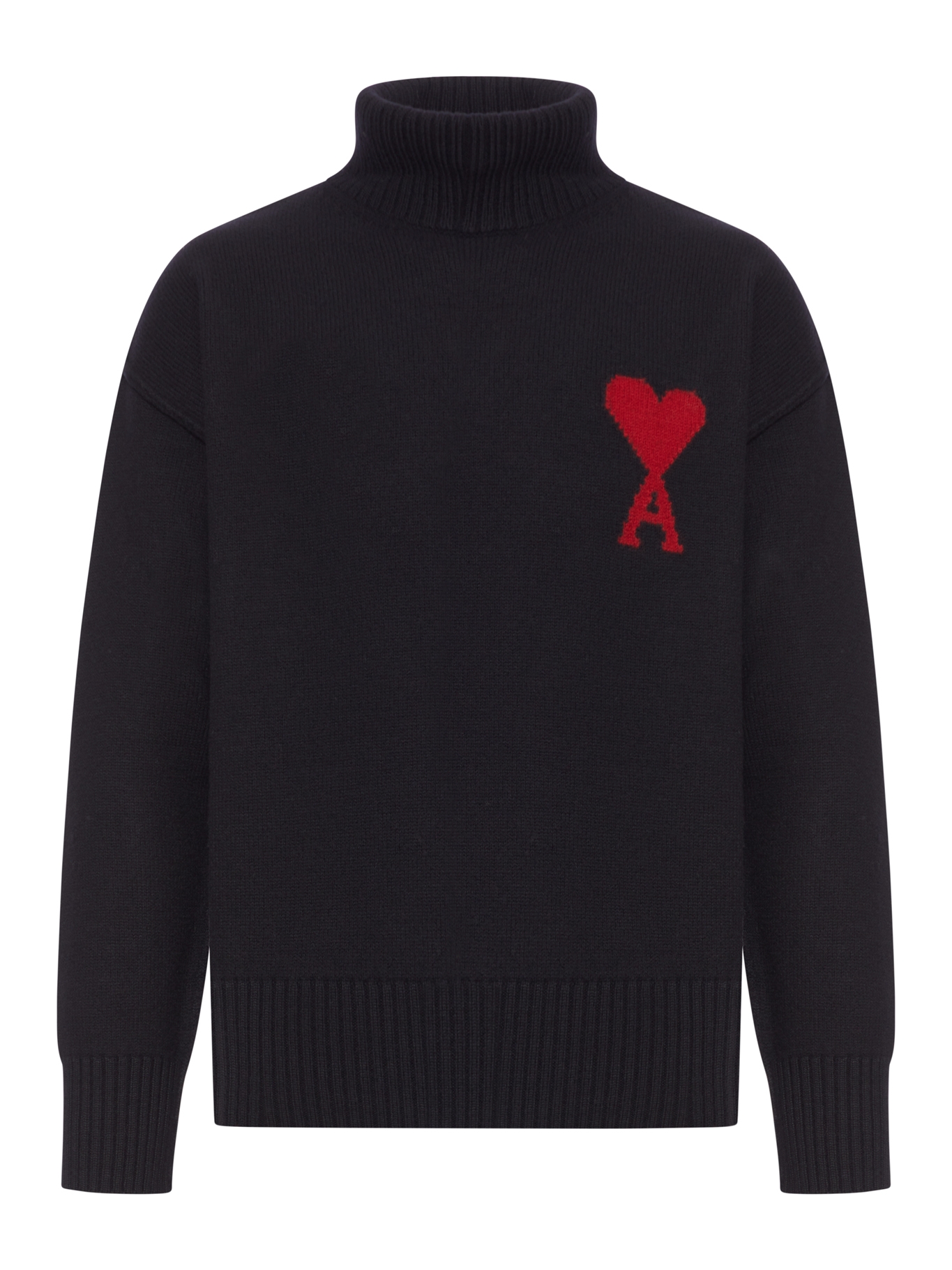 [Ami Paris] Knitwear FW26 UKS839018009 NOIR ROUGE
