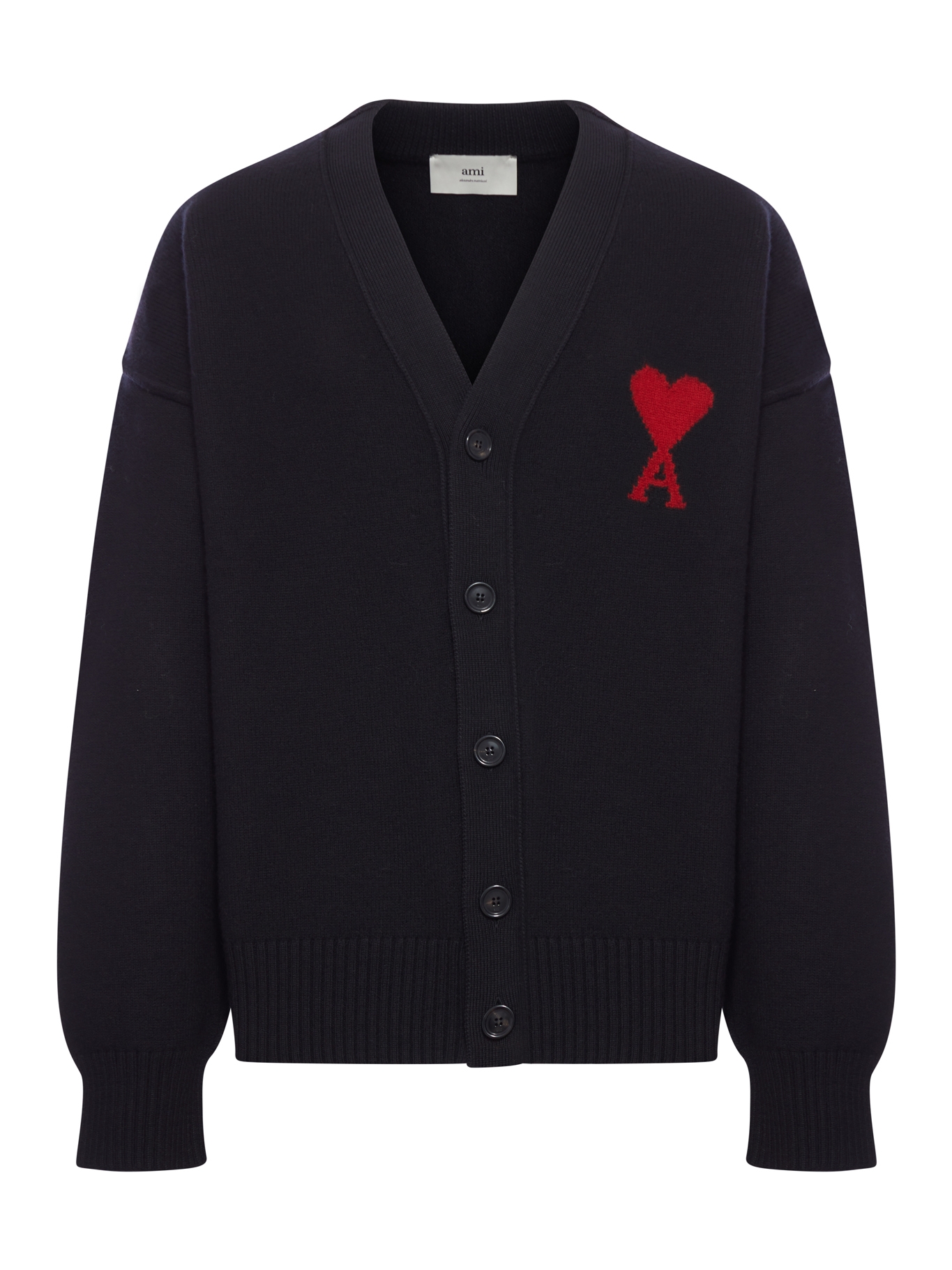 [Ami Paris] Knitwear FW26 UKC367018009 NOIR ROUGE