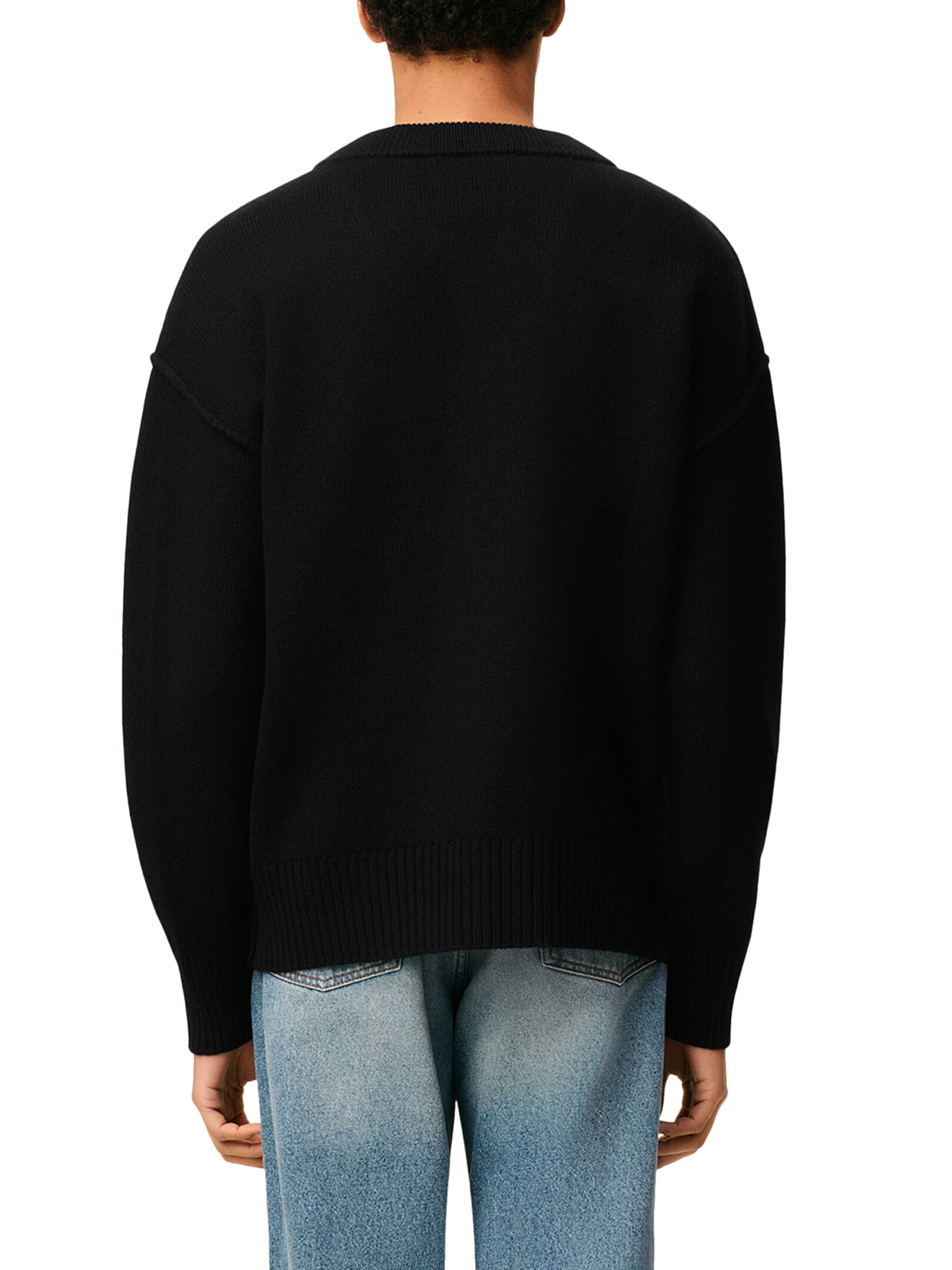 [Ami Paris] Knitwear FW26 UKC367018009 NOIR ROUGE