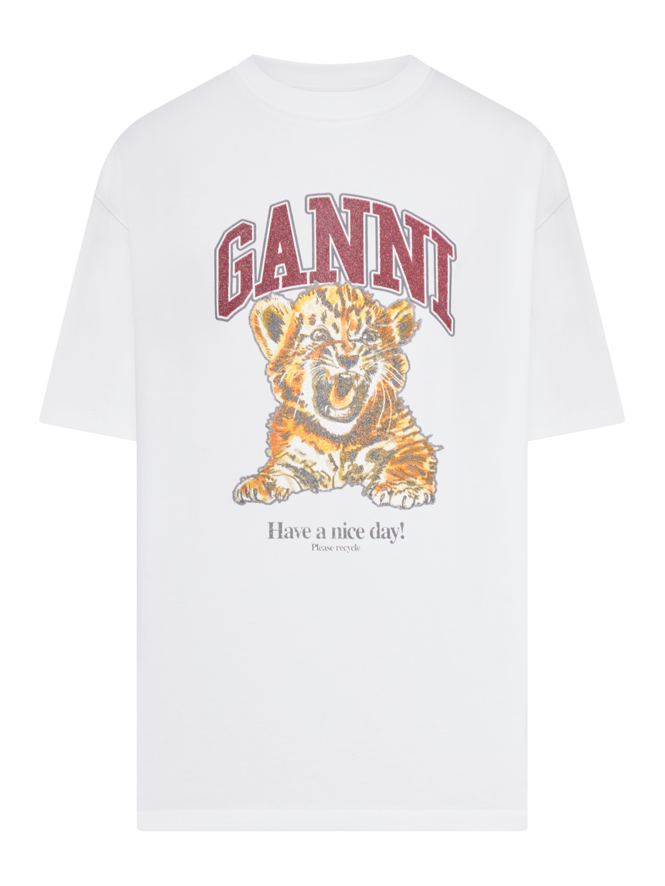 [GANNI] T-shirts Short Sleeve FW26 A1050060151 BRIGHT WHITE