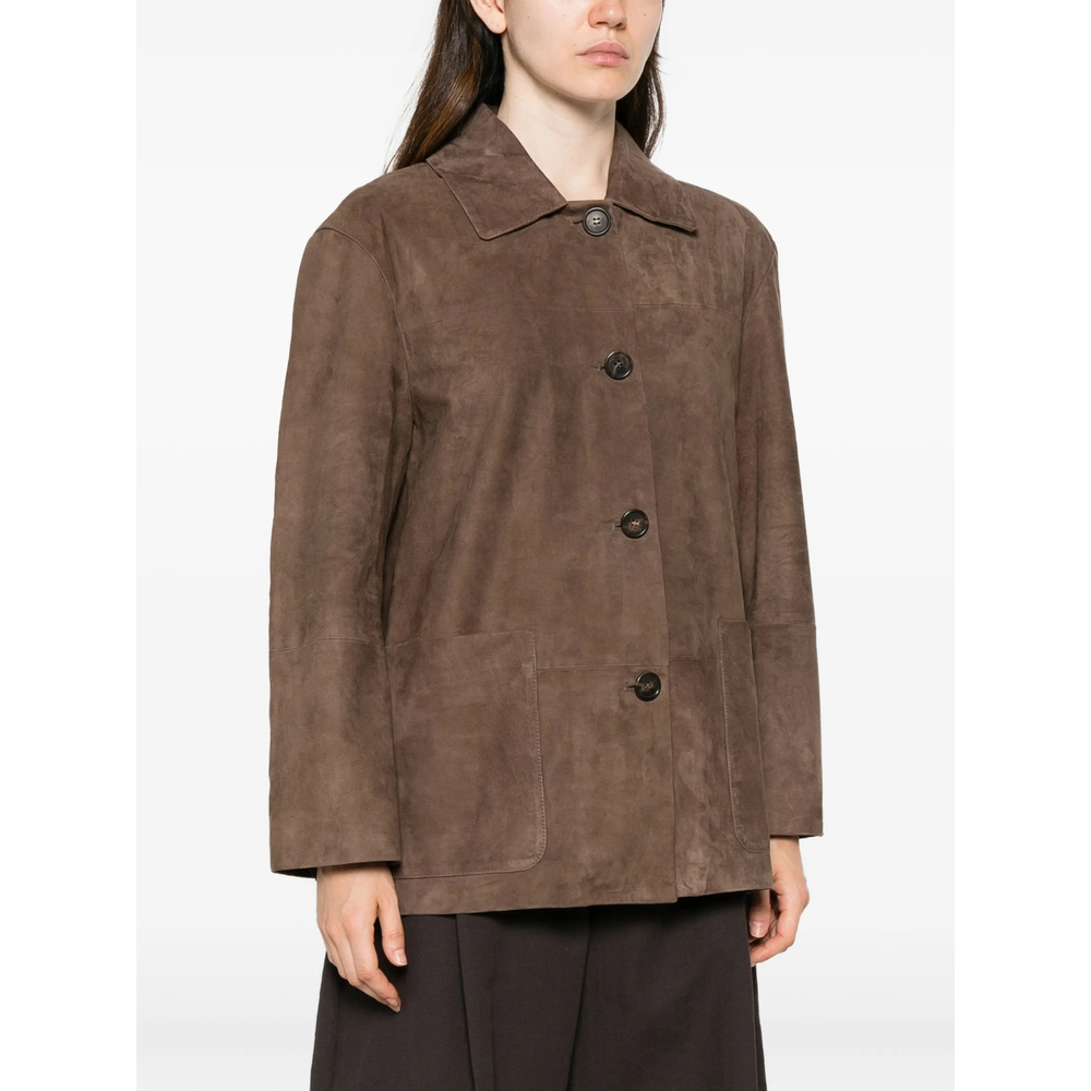 [S Max Mara] Leather Jacket FW26 SMMASTRALE 006F 001
