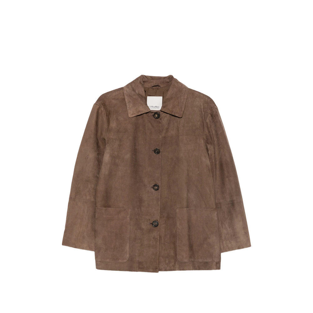 [S Max Mara] Leather Jacket FW26 SMMASTRALE 006F 001