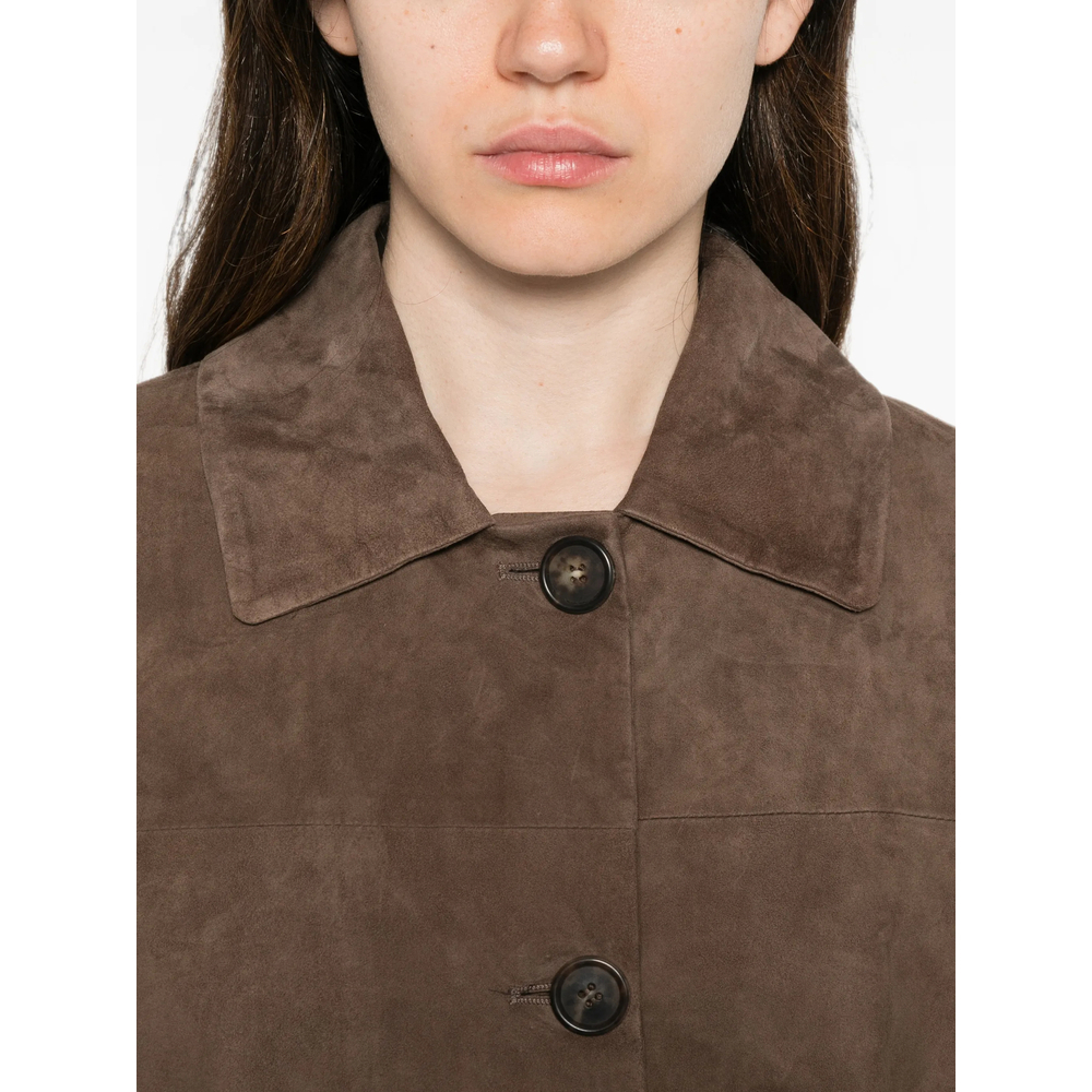 [S Max Mara] Leather Jacket FW26 SMMASTRALE 006F 001