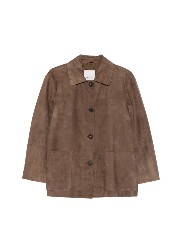 [S Max Mara] Leather Jacket FW26 SMMASTRALE 006F 001