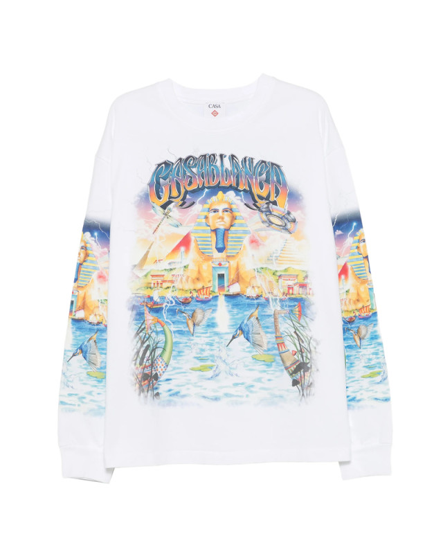 [Casablanca] T-shirts Long Sleeve FW26 PF26-JTS-062 03 EGYPT