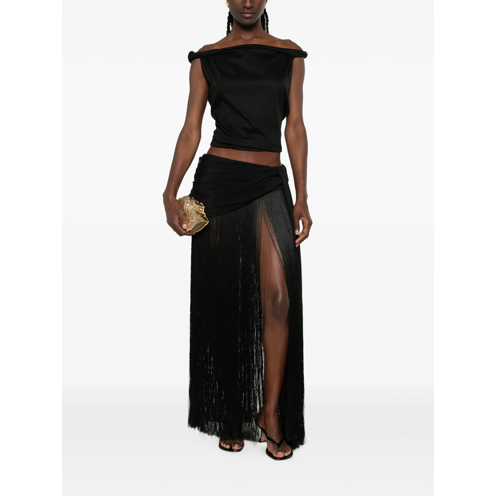 [Cult Gaia] Long skirt FW26 WVSK34774CR373 SAMAN BLACK