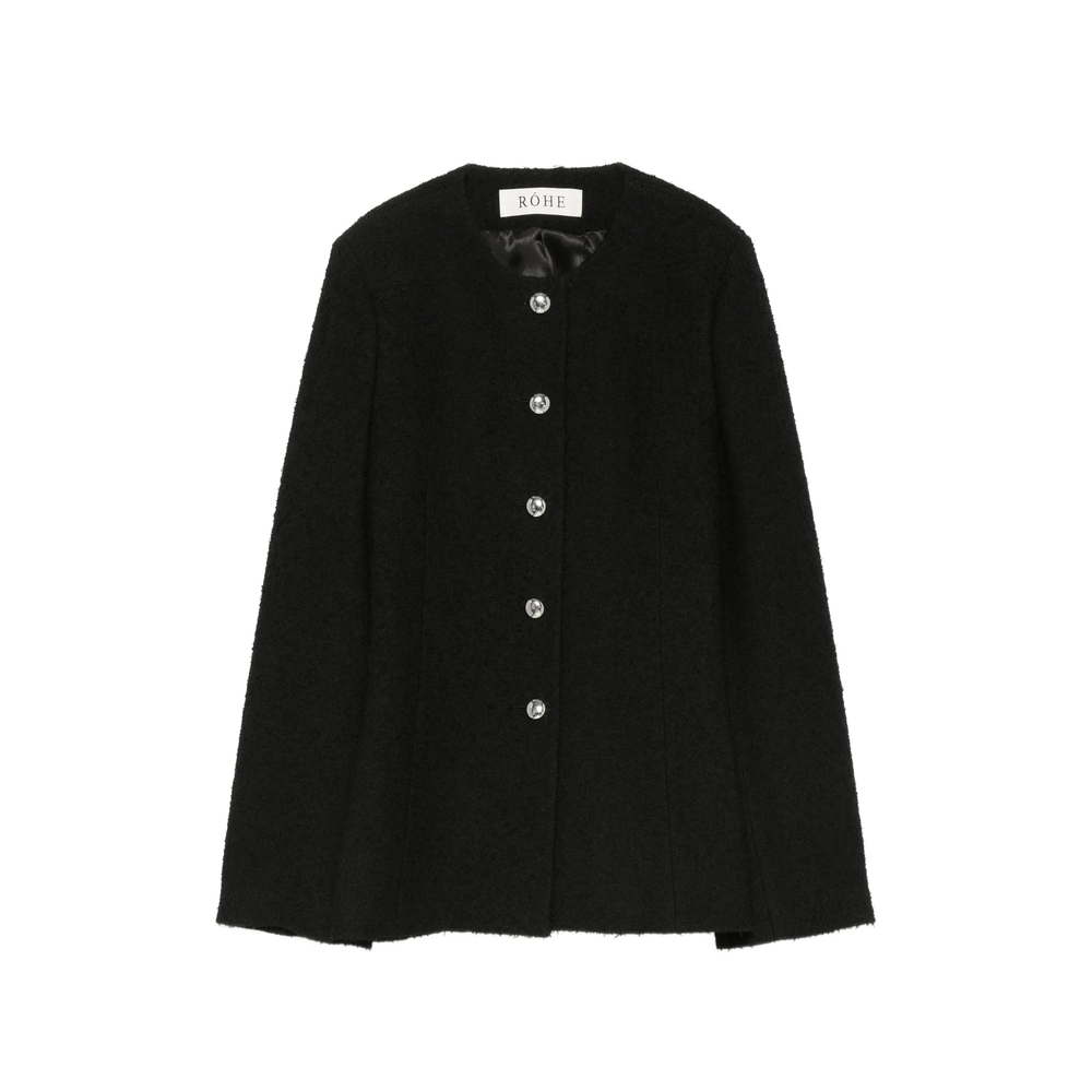 [ROHE] Tweed jacket FW26 420-11-062  BLACK