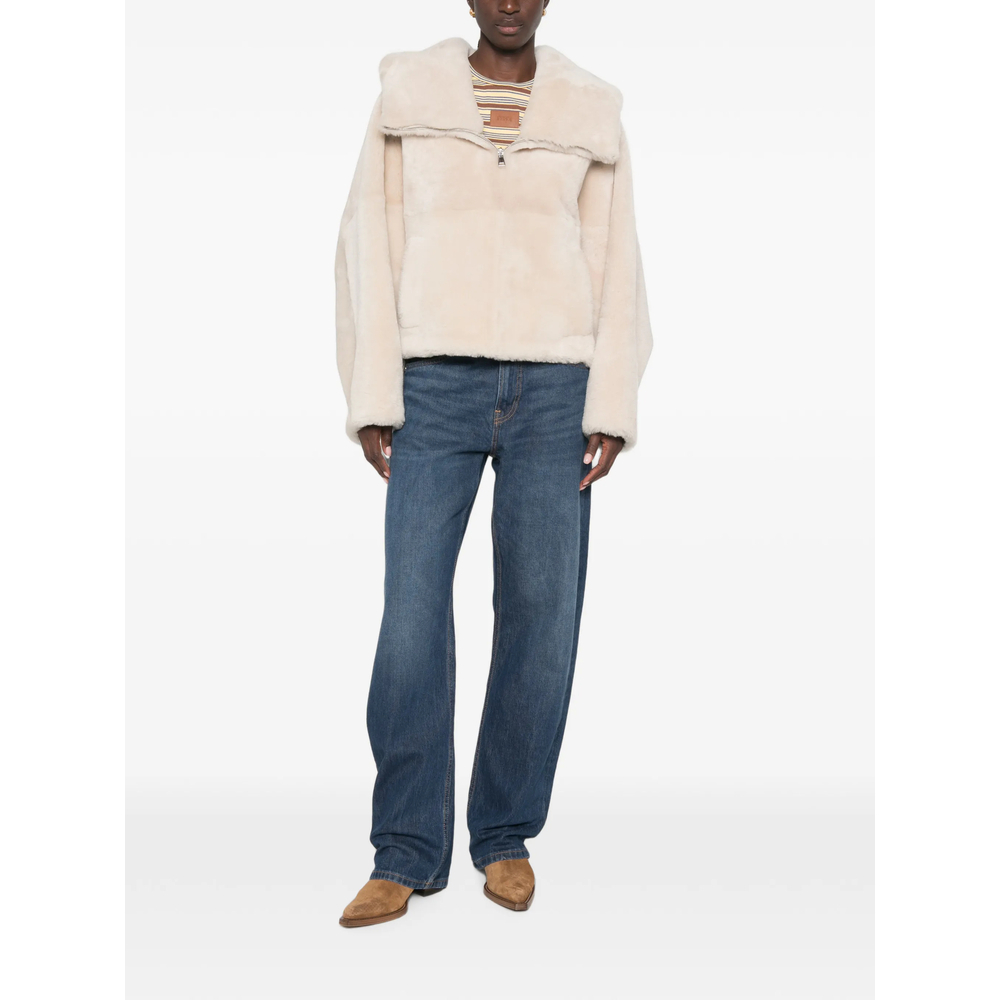 [Blancha] Leather Jacket FW26 26101-300  BURRO