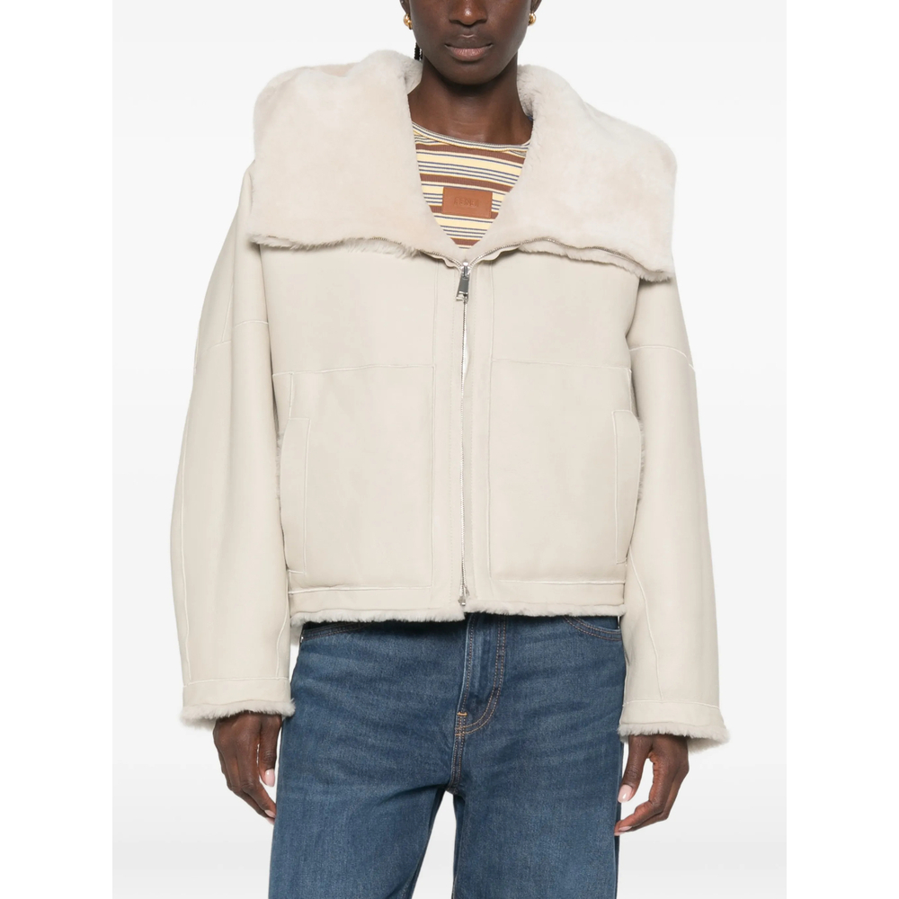 [Blancha] Leather Jacket FW26 26101-300  BURRO