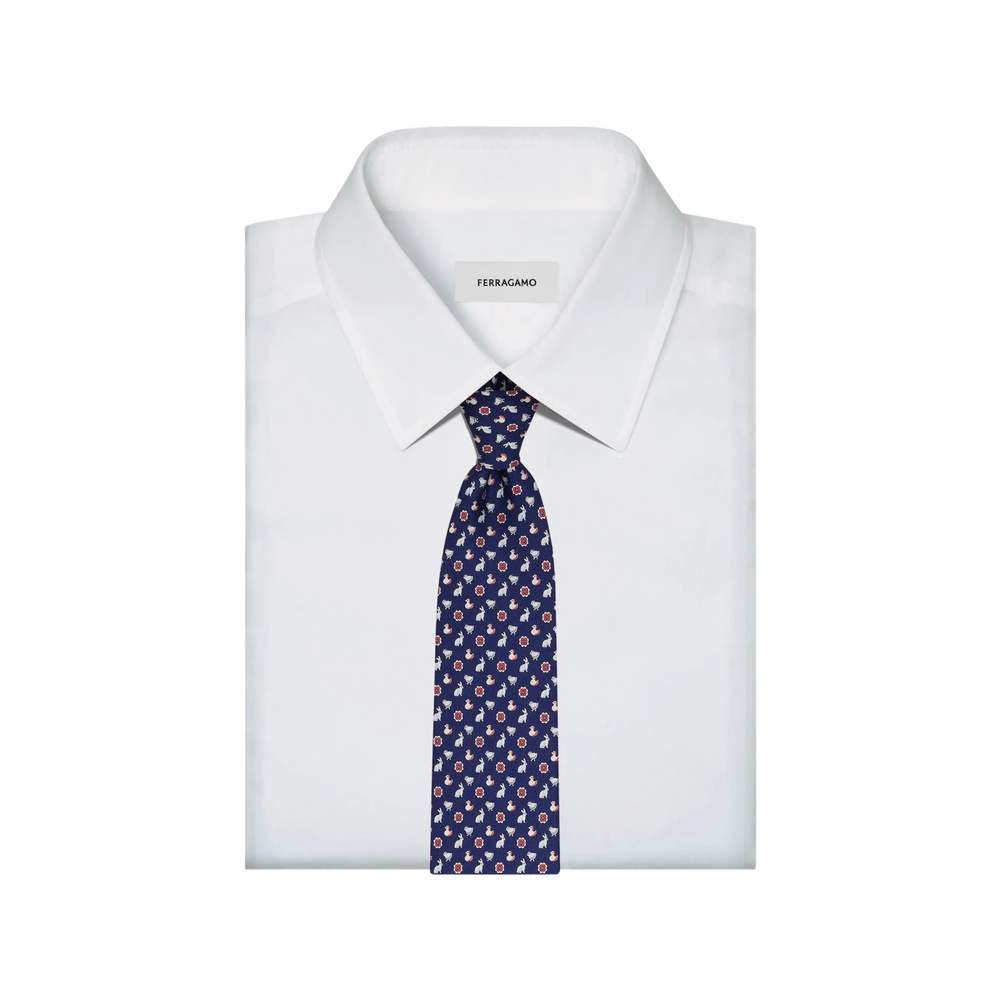 [Ferragamo] Tie FW26 351451 0794635 BLARO