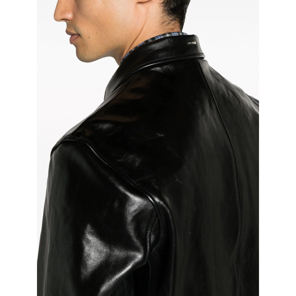 [Our Legacy] Leather Jacket FW26 M4239MTD  BLACK