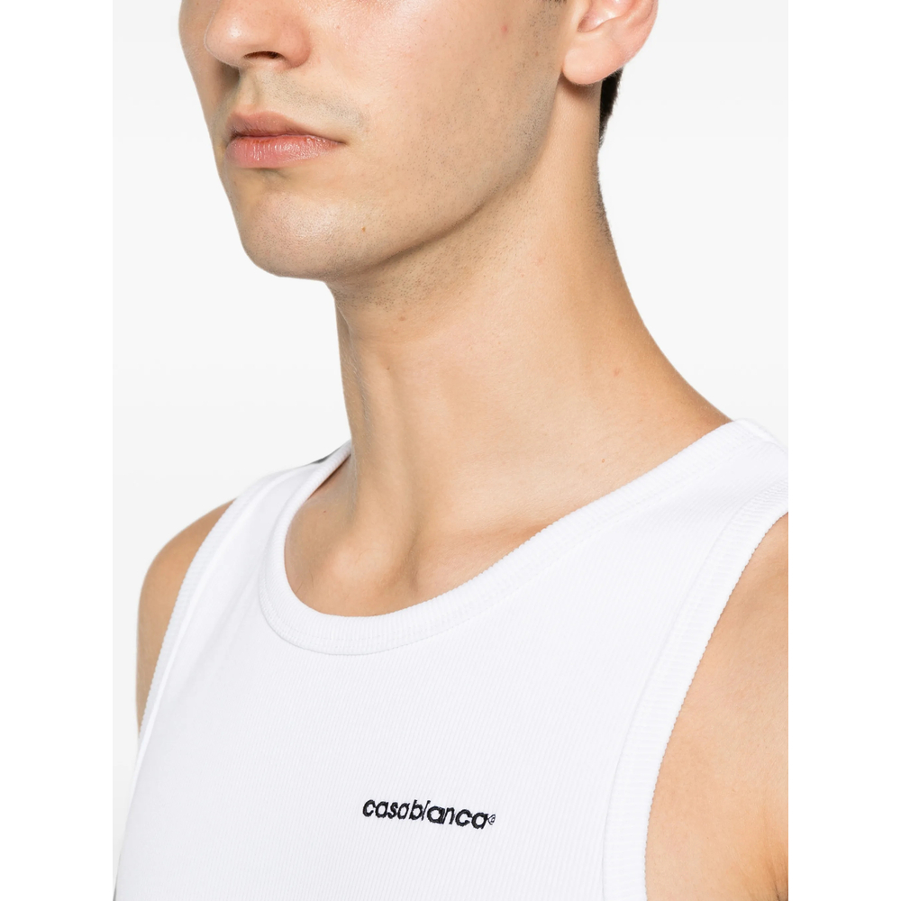 [Casablanca] T-shirts Sleeveless FW26 PF26-JTS-057 01 WHITE
