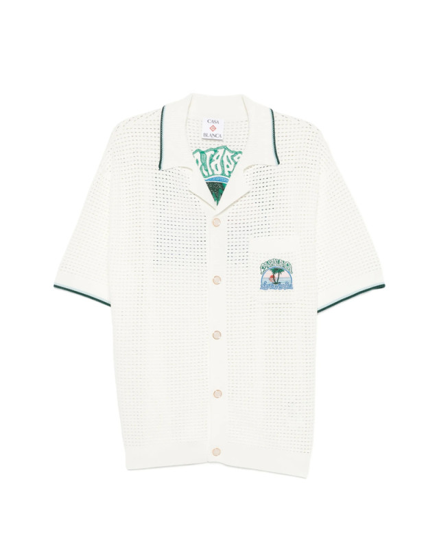 [Casablanca] Shirts Short Sleeve FW26 PF26-KW-1413 01 PALM
