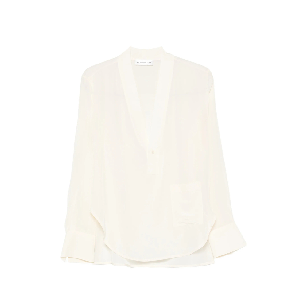 [VICTORIA BECKHAM] Shirts Long Sleeve FW26 1326WSH007339B  IVORY