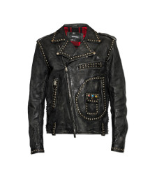 [Dsquared2] Leather Jacket FW26 D07056 S74AM1741 900