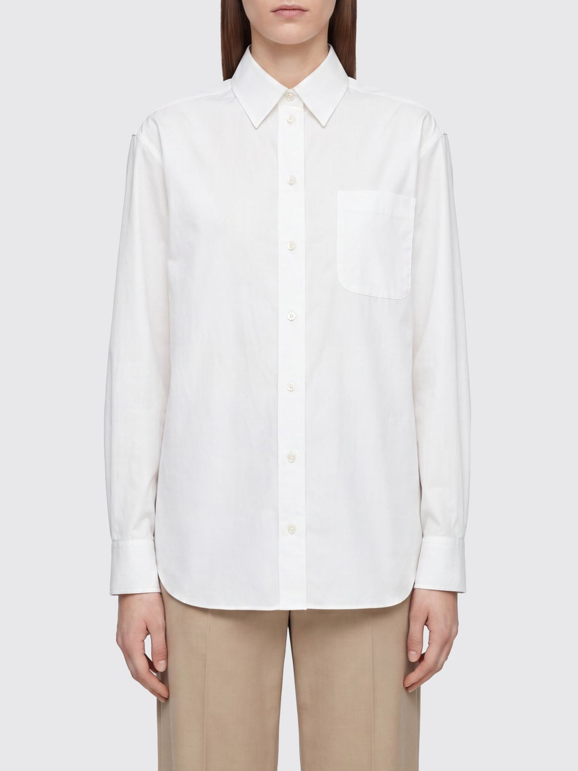 [THE ROW] Shirts Long Sleeve SS26 10477W4393 WHT