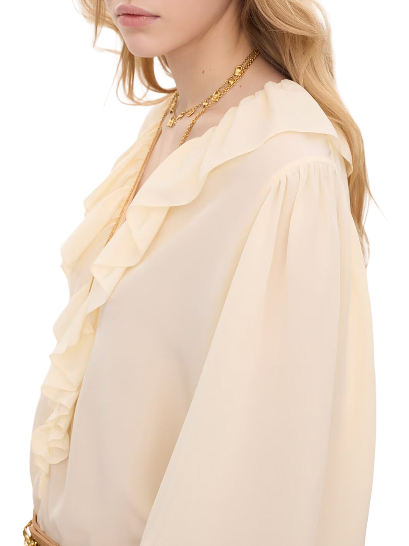 [Chloe] Shirts Long Sleeve FW26 CH26AHT72005114 PRISTINE WHITE