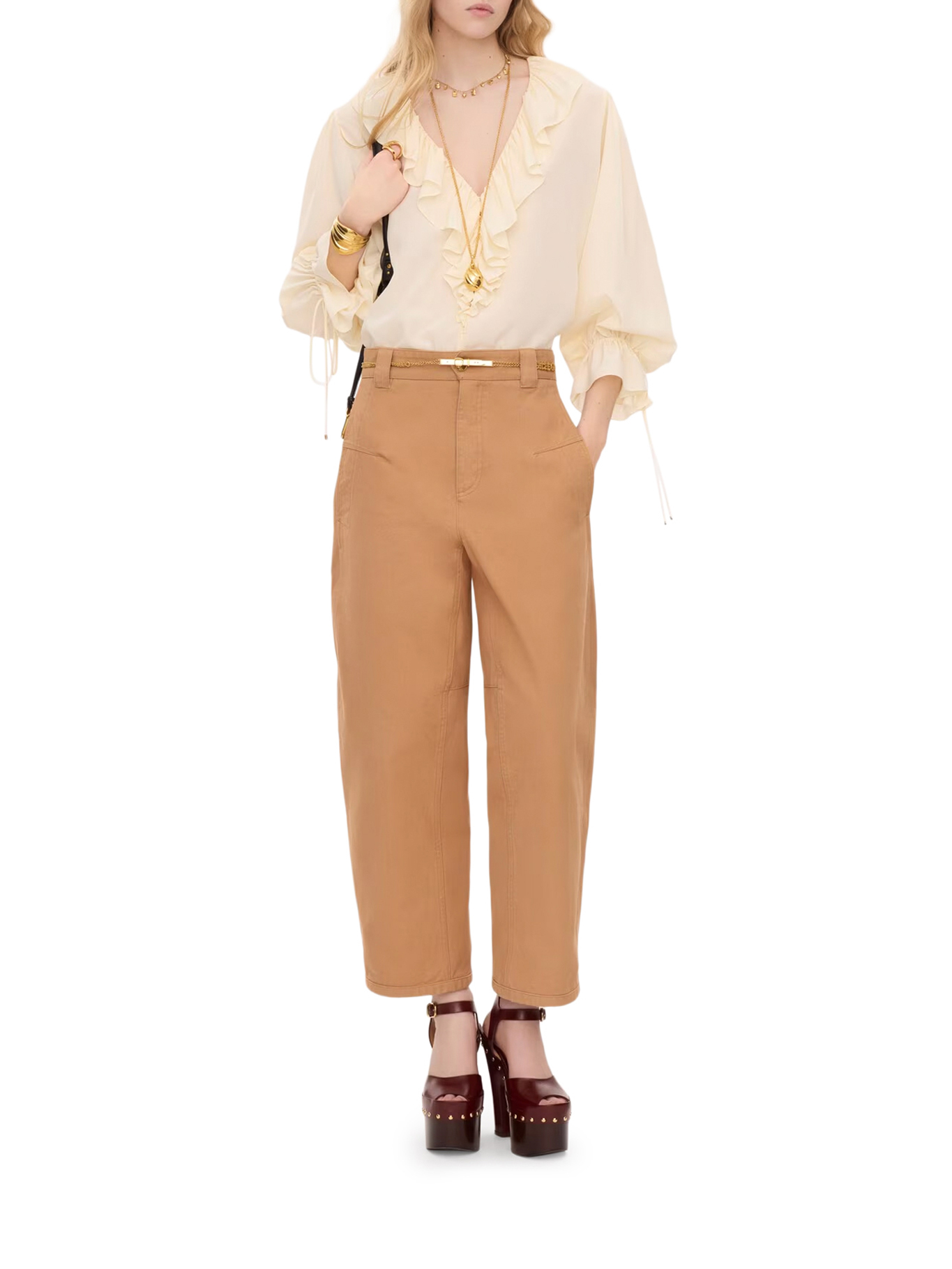 [Chloe] Shirts Long Sleeve FW26 CH26AHT72005114 PRISTINE WHITE