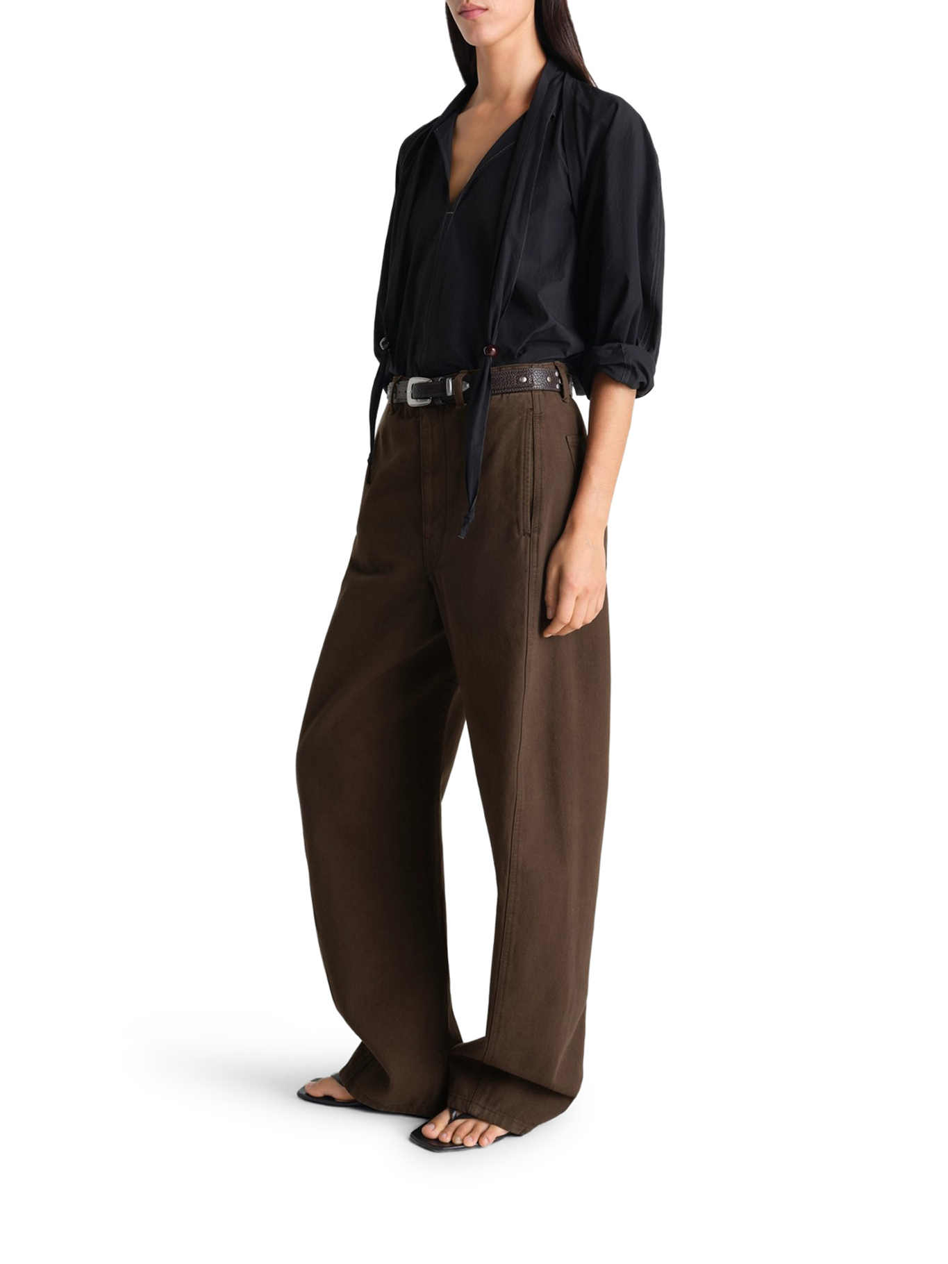 [LEMAIRE] Trousers FW26 PA326LD1077BR512 RISTRETTO