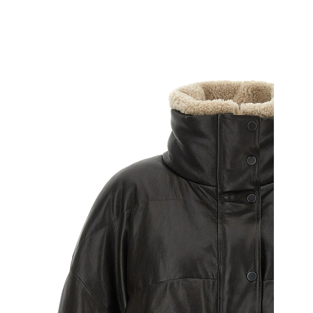 [Brunello Cucinelli] Leather Jacket FW26 MPCTN7552  C4192